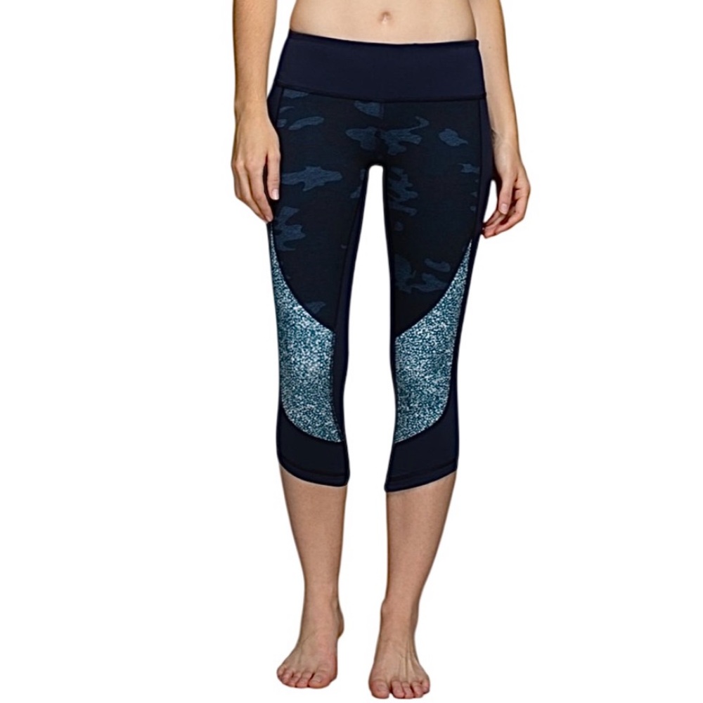 Lululemon Wunder Under Crop *Full On Luon Mid Rise 21” Leggings Size 4